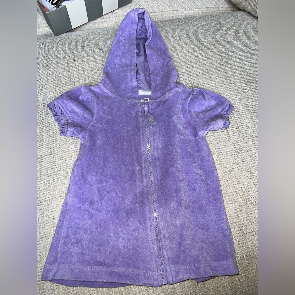 Kids swim coverup dress with full zipper, size 6-12mos